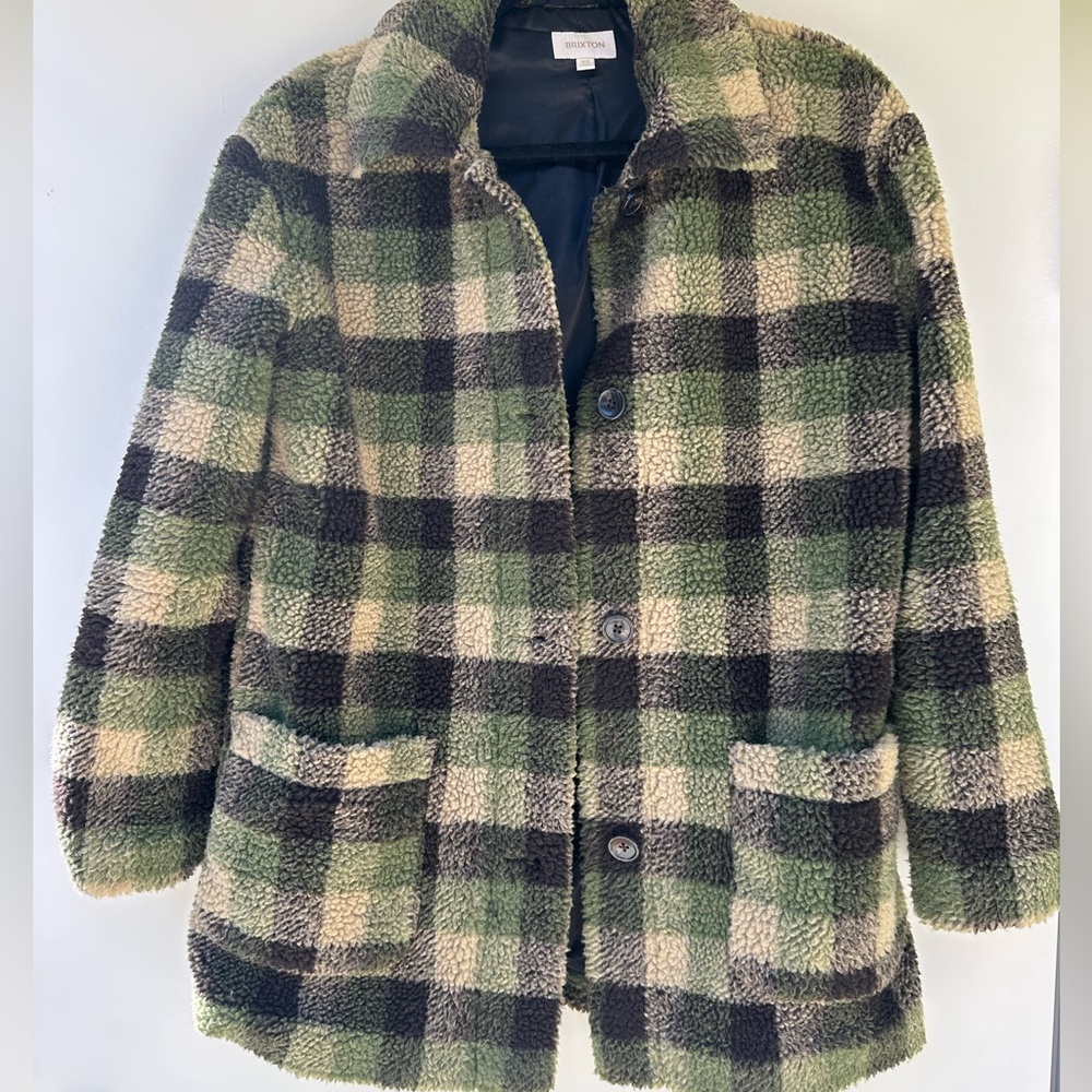 Brixton Bern Sherpa Coat - Plaid